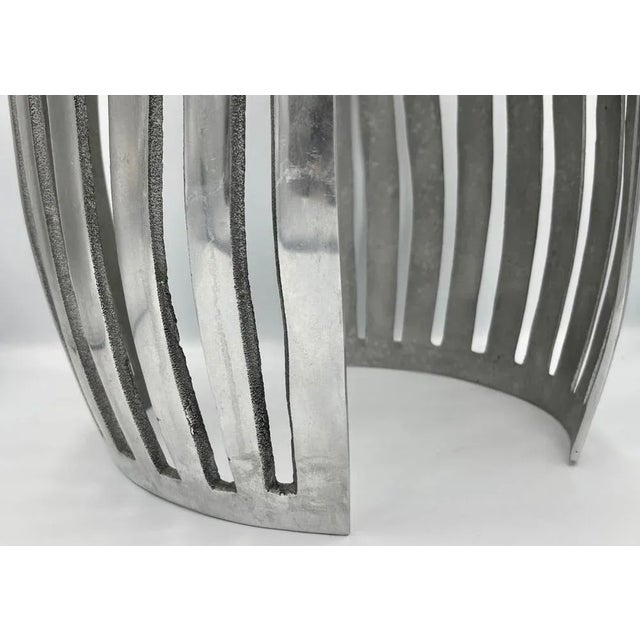 1960s Mid-Century Aluminium Stool, Denmark, 1960s For Sale - Image 5 of 10