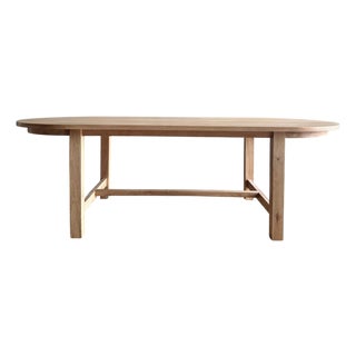 Oval Dining Table in Natural White Oak 74" For Sale