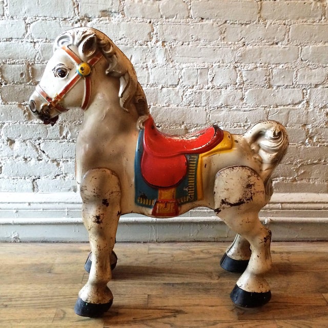 Mid-Century Modern 1940s Mobo Toys Steel Riding Hobby Horse For Sale - Image 3 of 9