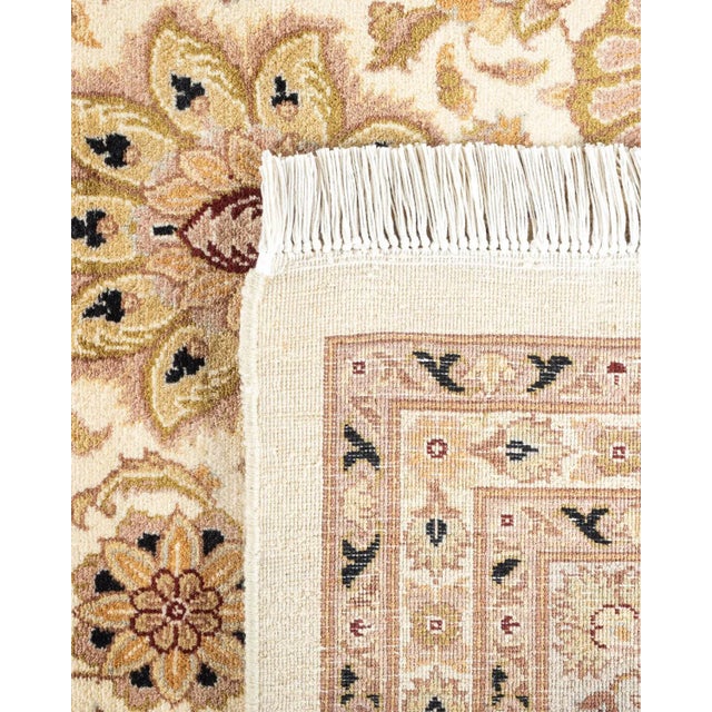 2000 - 2009 Mogul, One-of-a-Kind Hand-Knotted Area Rug in Ivory, 9' 0" x 12' 3" For Sale - Image 5 of 8