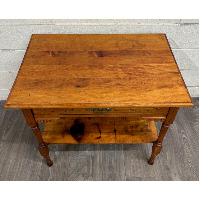 Victorian Antique Victorian Eastlake Aesthetic Movement Walnut Library Table Console For Sale - Image 3 of 15