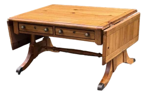 Broyhill Yorkshire Market Rustic Pine Drop Leaf Farmhouse Coffee Table