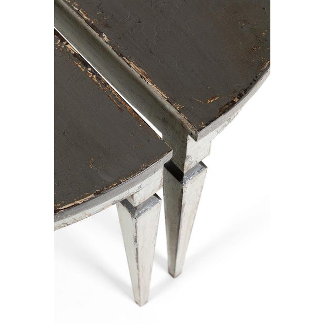 Spanish Demi Lune Console Tables, Set of 2 For Sale - Image 9 of 13