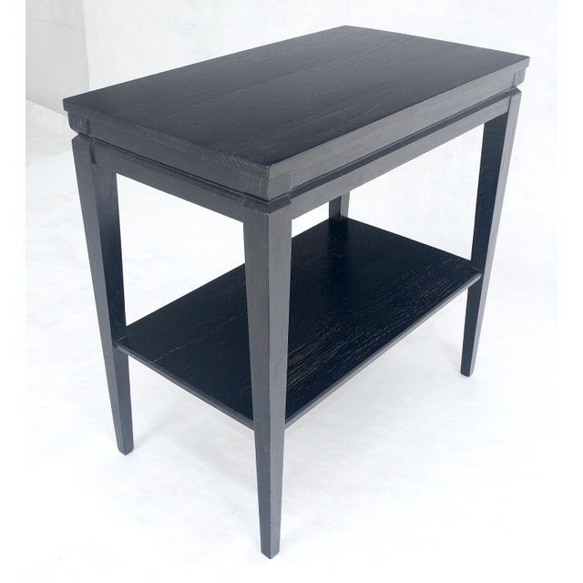 Wood Mid Century Modern Solid Cerused Oak 14x24 Rectangle Side End Table Mint For Sale - Image 7 of 11