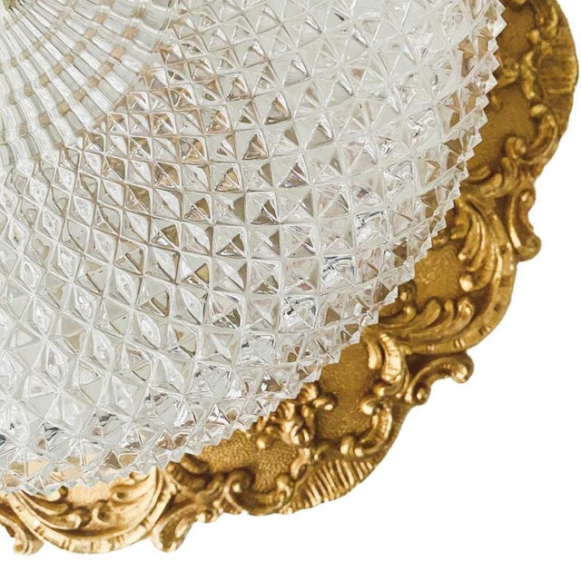 Baroque Ceiling Lamp Messing Facet Cut Glass Ceiling Ceiling French Lily For Sale - Image 12 of 15