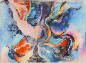 'Desert II' by Charmaine Girelli, Palm Springs, California Woman Artist, Large Proto-Organic Abstract