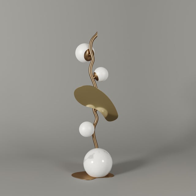 Contemporary Almond Table Lamp by Creativemary For Sale - Image 3 of 10
