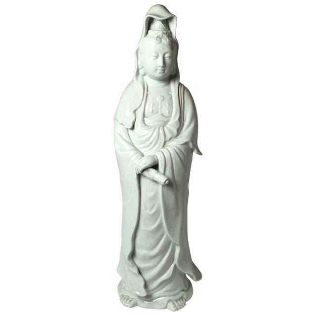 Early 20th Century Japanese Blanc de Chine Kannon Figure For Sale - Image 9 of 9