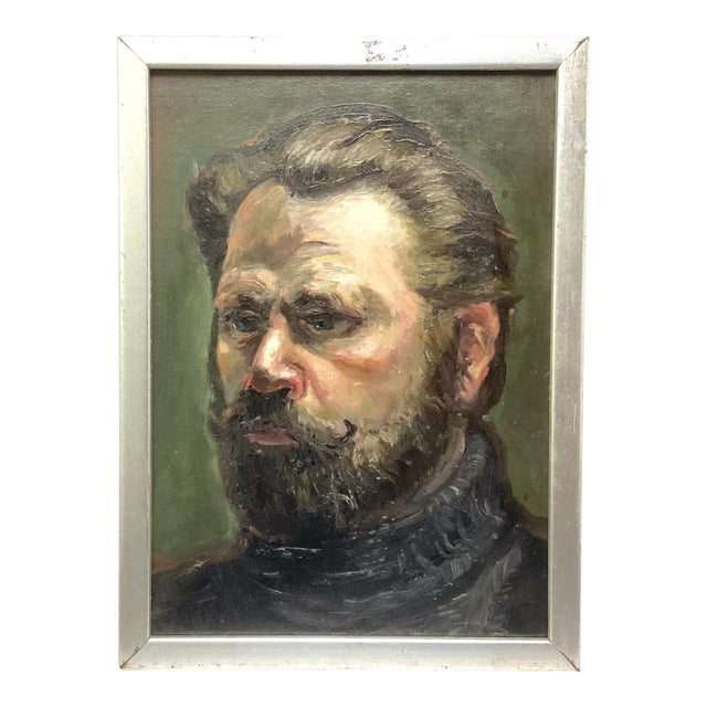 1960s Portrait of a Bearded Man - Signed For Sale