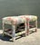 Cream Vintage Printed Paper Napkin Low Stools - A Pair For Sale - Image 8 of 12