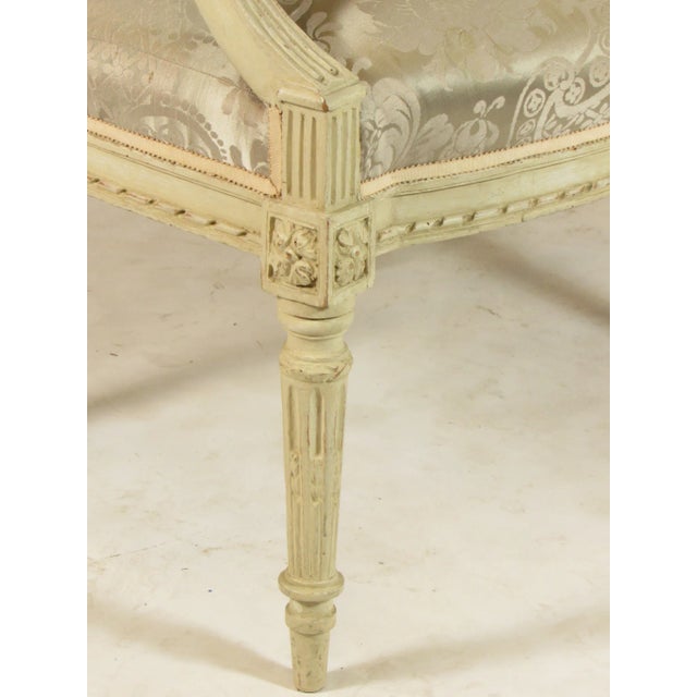 19th C. Vintage Louis XVI Fautueils- A Pair For Sale - Image 9 of 12