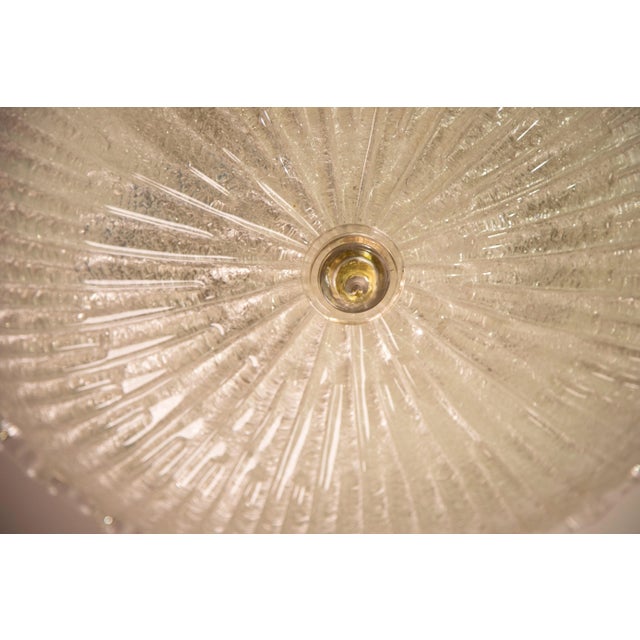 Large Trasparent Murano Glass Ceiling Light , 1960 For Sale - Image 9 of 12