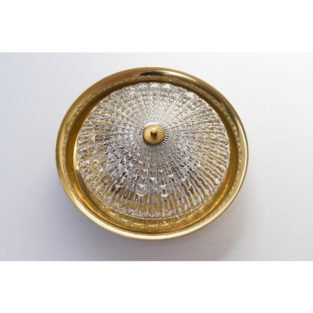 Brass Wall or Ceiling Lamp by Carl Fagerlund for Lyfa with Crystal Shade from Orrefors, 1960s For Sale - Image 12 of 18