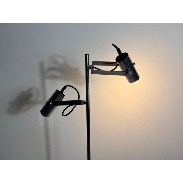 Midcentury Modern German Chrome Floor Lamp, 1970s For Sale - Image 11 of 14