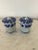 Vintage Blue & White Floral Motif Mugs a Pair Vintage Arita Imari Japan woven ceramic jars from the 90's ,Blue & White...