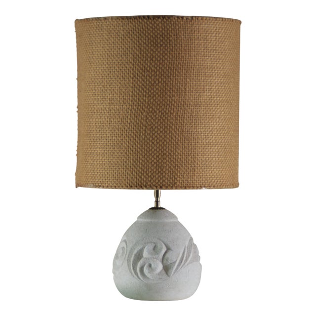 Table Lamp in Reconstituted Stone, 1960s For Sale