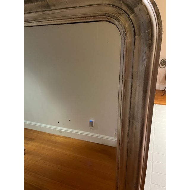 Early 20th Century Early 20th Century French Louis Philippe Silver Leaf Mirror For Sale - Image 5 of 9