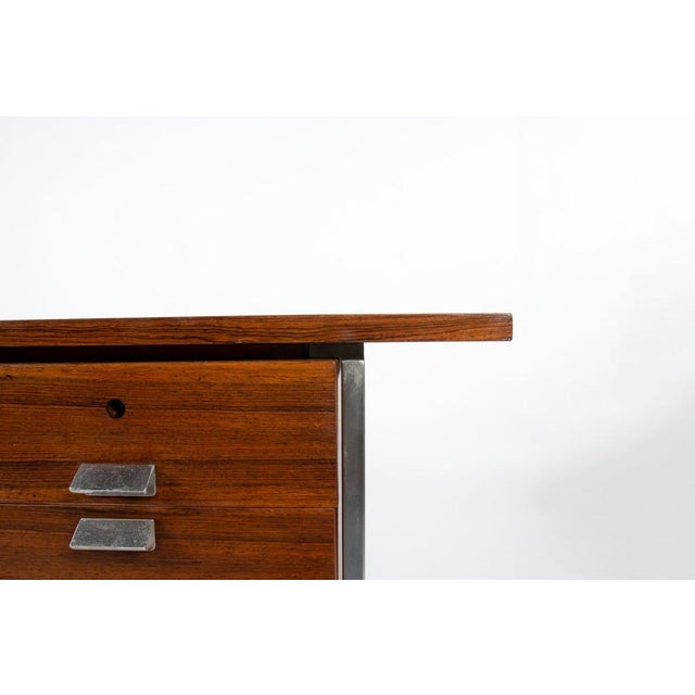 Brown Rosewood Desk by Alain Richard for Meuble TV, France, 1960s For Sale - Image 8 of 16