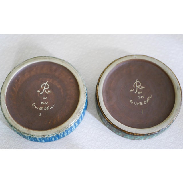 Scandinavian Art Pottery Birka Bowls by Gunnar Nylund for Rörstrand, 1960s, Set of 2 For Sale - Image 11 of 18