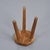 Brown Wooden Tripod Stool, 1950s For Sale - Image 8 of 11