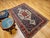 Vintage Bakhtiari Bibibaft Rug, Hand-Knotted Wool, Geometric Medallion Design, Vegetable Dyes, Navy & Red, 5x7 For Sale - Image 9 of 18