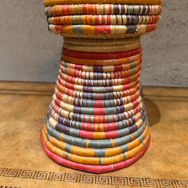 Traditional Traditional Ethiopian Mesob Basket For Sale - Image 3 of 7