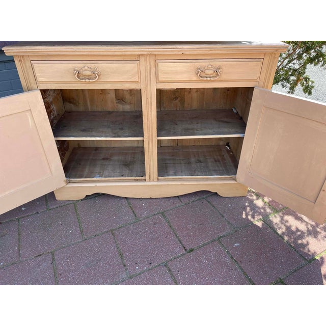 English Edwardian Painted Pine Cabinet Buffet Sideboard 1900s For Sale - Image 6 of 10