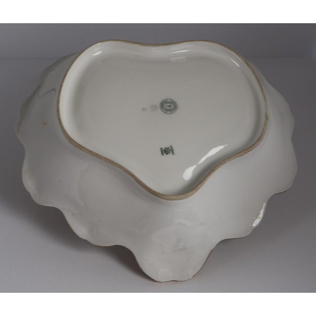 Antique B&h Limoges France Hand Painted Bowl Gilt Rim Floral 10” For Sale - Image 10 of 10