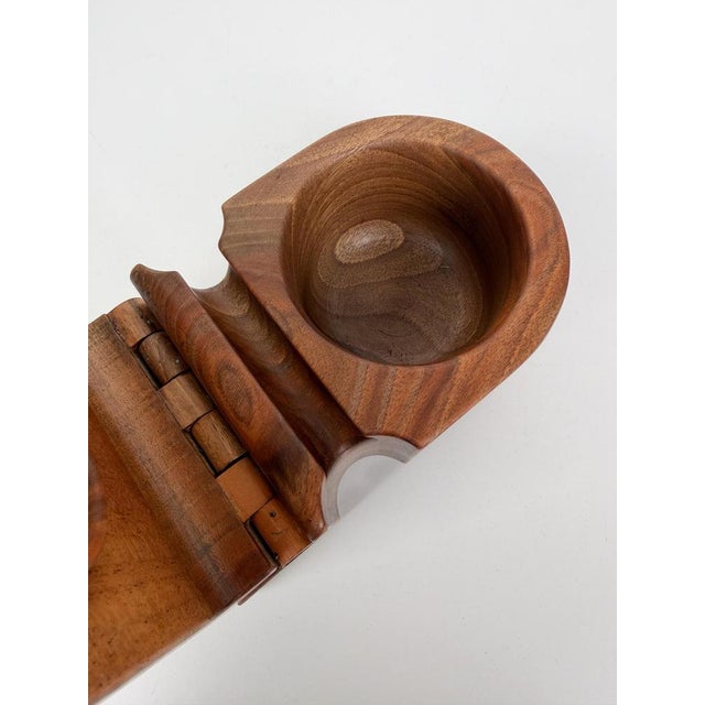 Mid-Century Modern Italian Walnut Tobacco Jar with Sculptural Horse Head, 1970s For Sale - Image 11 of 18