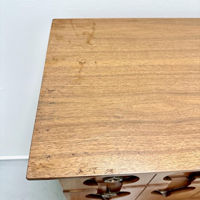 1950s Mid-Century Modern Tall Boy Chest of Drawers Kent Coffey Perspecta Moroccan, Attributed For Sale - Image 9 of 13