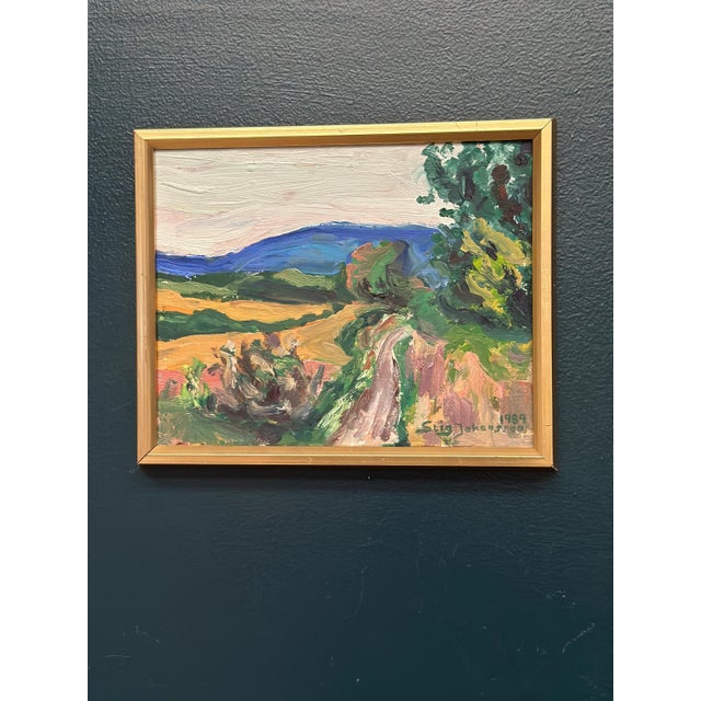 Stig Johansson, Landscape, 1989, Oil on Canvas, Framed For Sale - Image 8 of 10