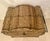 Vintage Woven Rattan Bombay Storage Chest With Lid Wrought Iron Scroll Feet, Handles, and Latch. For Sale - Image 12 of 17