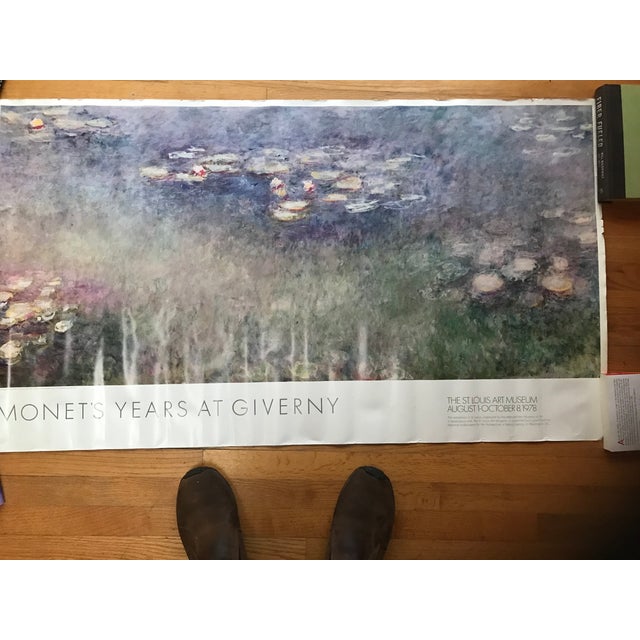 1970s 1978 Claude Monet Water Lilies – St. Louis Art Museum Exhibition Poster (Giverny) For Sale - Image 5 of 9