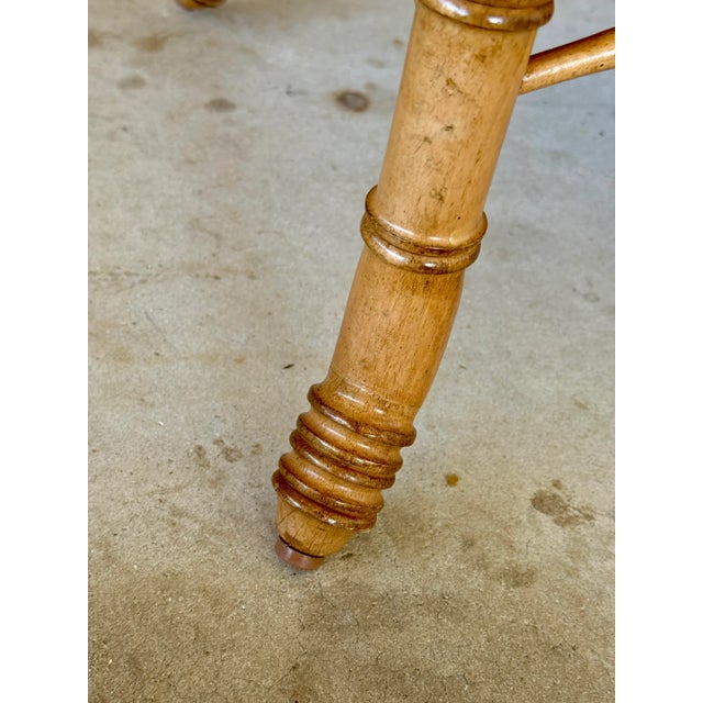 Chinoiserie Early 21st Century Schumacher Faux Bamboo Upholstered Bench For Sale - Image 3 of 12