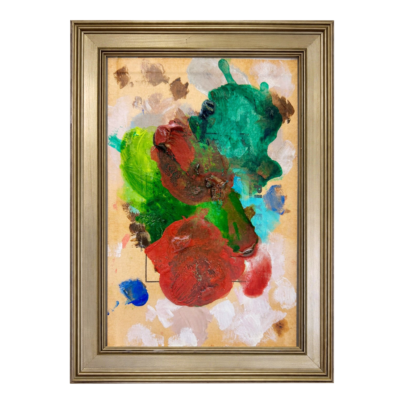 【らんらん】テクスチャーアート Helen Frankenthaler Studio Palette, 1966 — Rare Painted Canvas