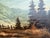 Mid 20th Century Large VTG Alpine Mountain Landscape Oil Painting European Cabin Framed Signed For Sale - Image 5 of 15