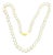 Fine Cultured Akoya Pearl Necklace Length 18" , 14 Karat Yellow Gold For Sale