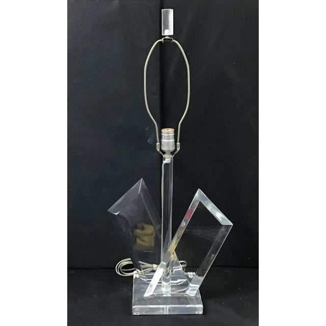 Plastic 1970s Signed Van Teal Acrylic Lucite Lamp For Sale - Image 7 of 8