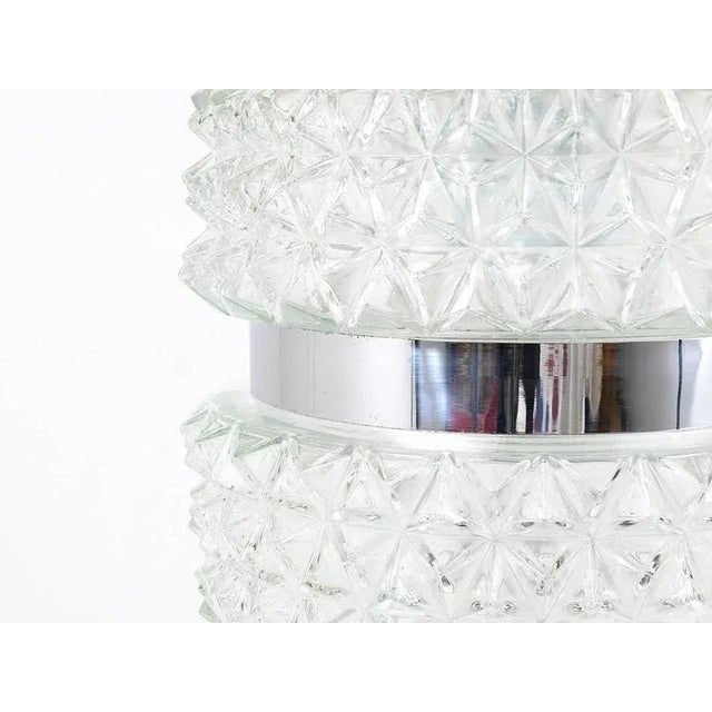 Metal Chrome and Faceted Glass Pendant Light by Carl Fagerlund, 1960s For Sale - Image 7 of 11