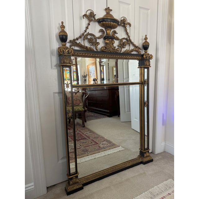 2010s Maitland-Smith Canova Empire Giltwood & Gilded Metal Mirror For Sale - Image 5 of 18