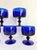 Nils Trautner for Nybro Mid-Century Modern Cobalt Blue Sculptural Stemmed Goblet Glasses, Set of 5 For Sale - Image 4 of 7
