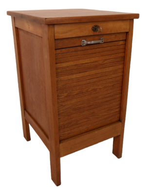 Vintage Filing Cabinet with Roller Shutter, 1950s