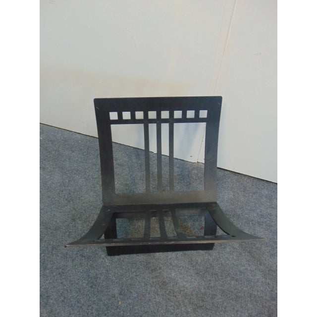 Arts & Crafts Steel Magazine Rack For Sale - Image 4 of 6