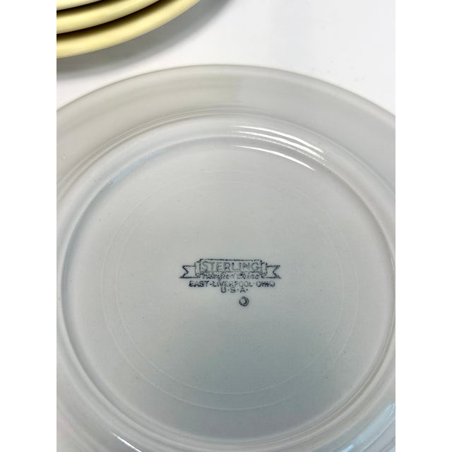 Mid-Century Modern Mid-Century Sterling China Straw Yellow Salad Plates - Set of 8 For Sale - Image 3 of 6