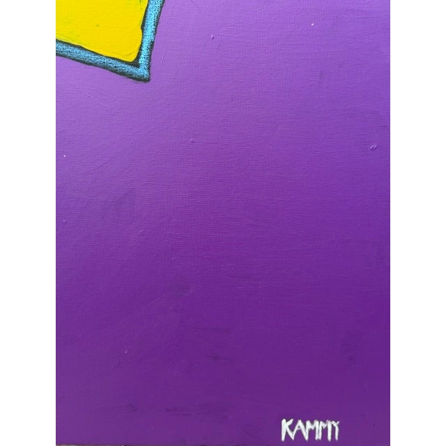 2020s Large 36x48 Mid-Century Modern Abstract Color Block Acrylic Painting on Canvas For Sale - Image 5 of 10