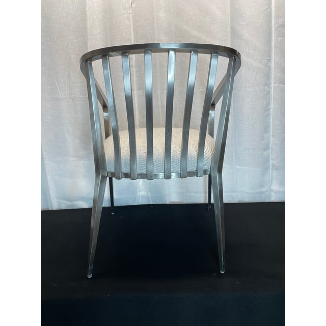 Silver Sleek Modern Chair by Caracole For Sale - Image 8 of 8
