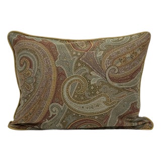 Etro Textiles Lampas Ajuga in Sottobosco Decorative Pillow Cover For Sale