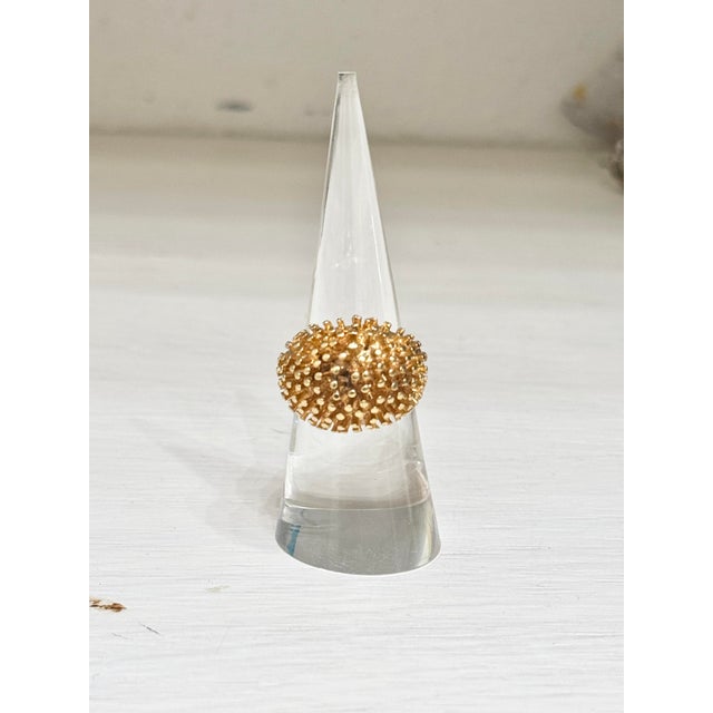 Make a bold statement with this striking vintage cocktail ring, heavily inspired by the iconic Mid-Century Modern...