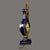 Marie Antoinette Cobalt Blue Porcelain Mantel Clock, 1970s For Sale - Image 13 of 18