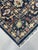 Navy Blue Afghan Sultani Natural Dye Wool Rug, Persian Floral Botanical Design, 8′2″ × 9′11″ For Sale - Image 9 of 16